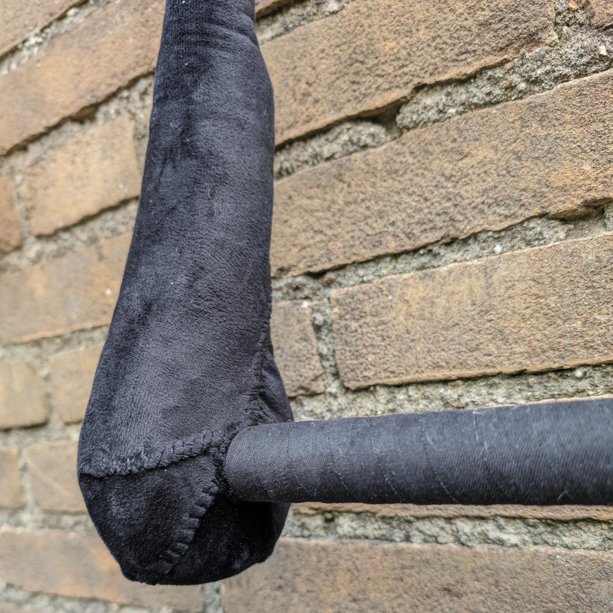 Aerial Trapeze Dance Static Off-White and Black Cotton Rope Pre-taped Bar 20in - CircusPro