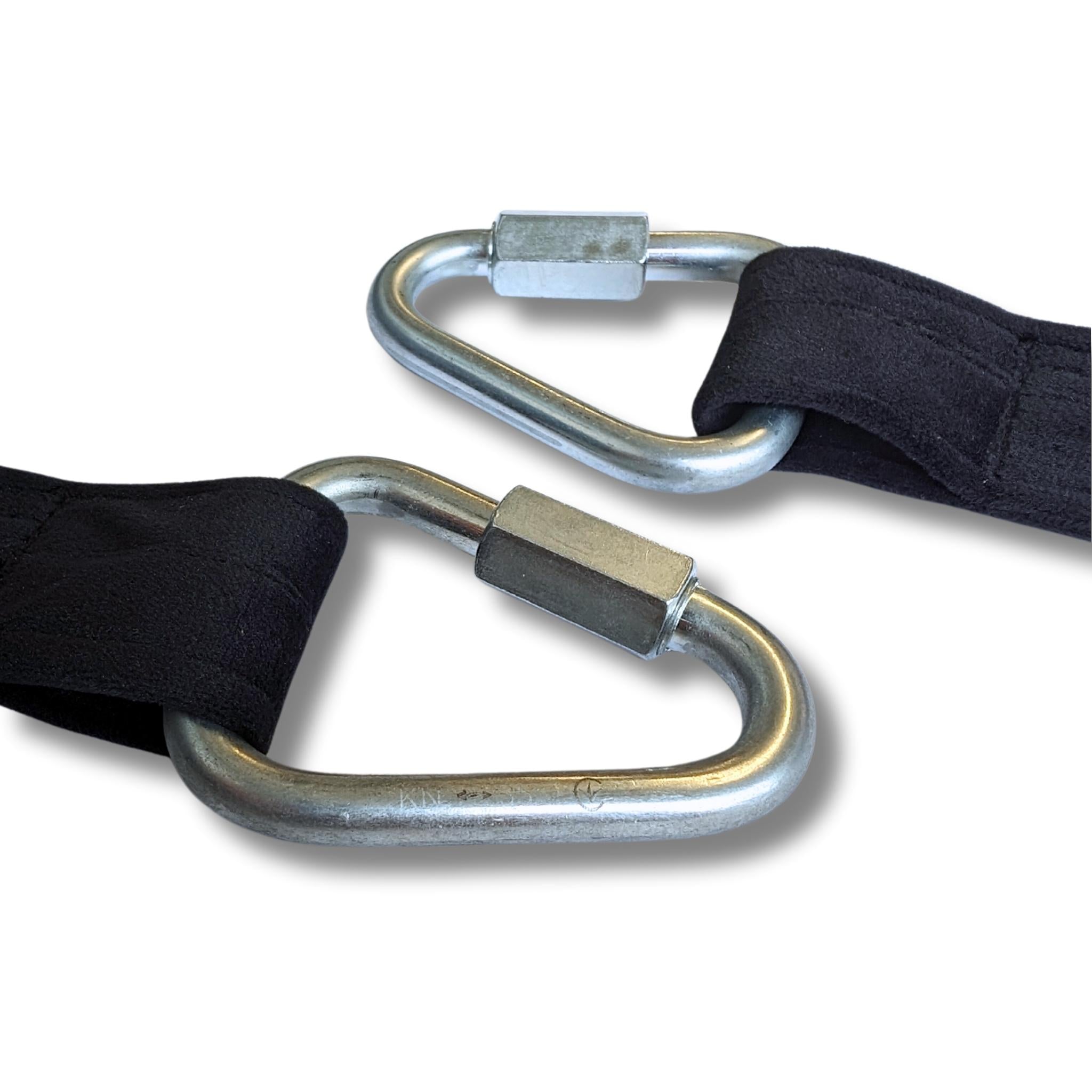 Triangle carabiner for aerial straps & bodyloops